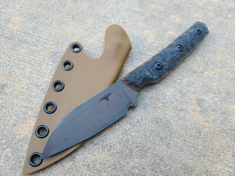 Load image into Gallery viewer, AEB-L Full Sized WLP (Black Micarta w/ Westinghouse Micarta Liners)
