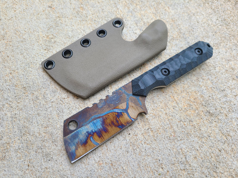 Load image into Gallery viewer, CRUWEAR Mid-Sized Cleaver (Black Micarta)
