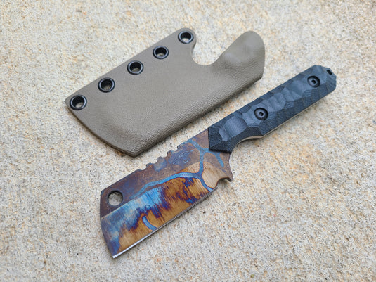 CRUWEAR Mid-Sized Cleaver (Black Micarta)