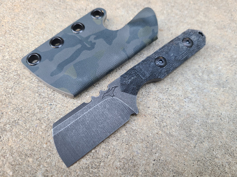 Load image into Gallery viewer, Cruwear Mini Cleaver (Black Micarta)
