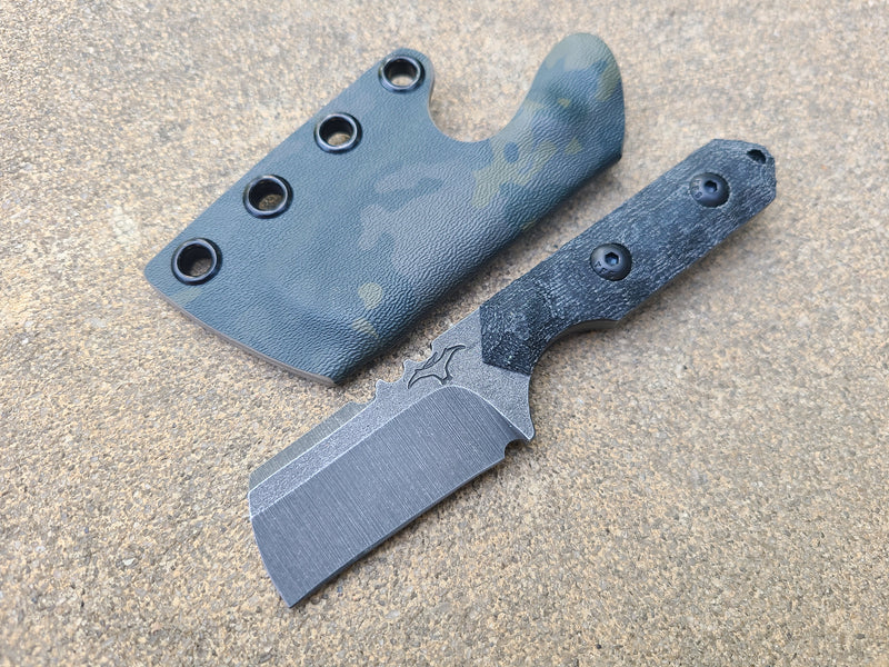 Load image into Gallery viewer, Cruwear Mini Cleaver (Black Micarta)
