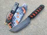 Zwear American Samurai V2 (Black Paracord Wrap w/ Orange Ray Skin)