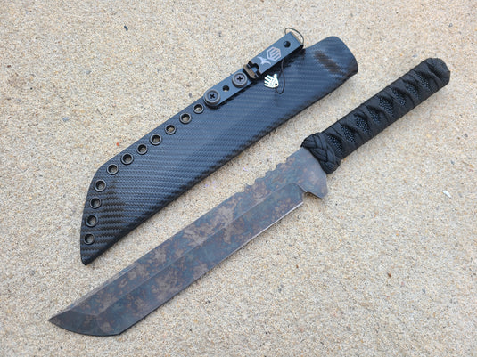 Cruwear Short Sword (Black Cord Wrap w/ Black Ray Skin)