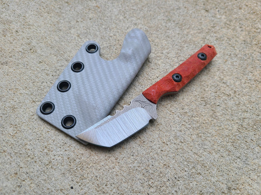 MagnaCut Mini American Samurai V2 (Chili Pepper Micarta - Satin)