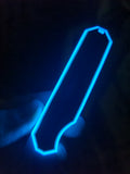 52100 Mid-Sized Bowie (Carbon Fiber w/ Turquoise Blue Glow)