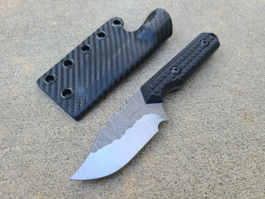 MagnaCut Mid-Sized Bowie (Black Frag Pattern - Satin Bevels)