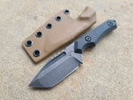 CPM-4V Mid-Sized Tanto w/ Fuller (Black Micarta - Chamfered)