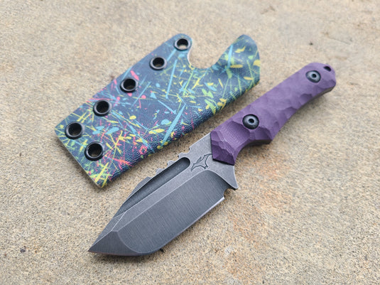 CPM-4V Mid-Sized Tanto w/ Fuller (Purple)