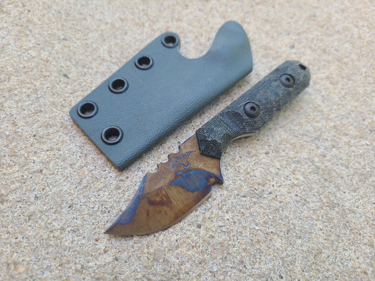 Cruwear Mini Bowie (Black Canvas Micarta - Galaxy)