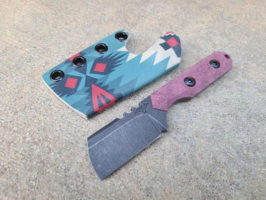 Cruwear Mini Cleaver (Double Red Micarta)