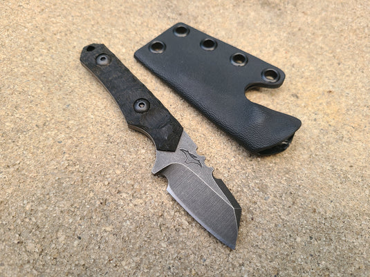 Cruwear Mini Raptor (Black Burlap Micarta - RH)