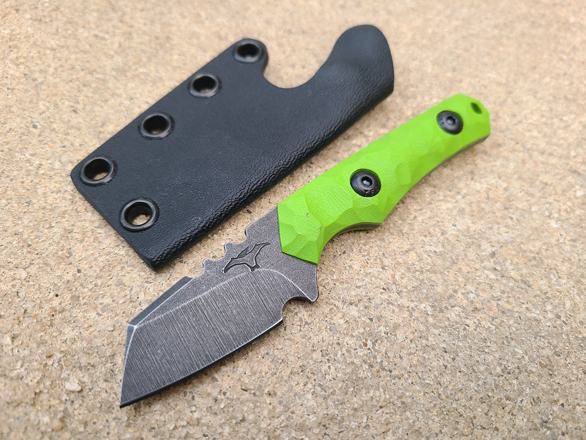 Thin Stock Z-Tuff Mini Raptor (Lime Green) – Tactical Pterodactyl Knives