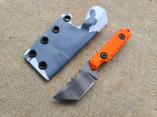 S90V Mini Tanto (Orange Peel Ply - Striped)