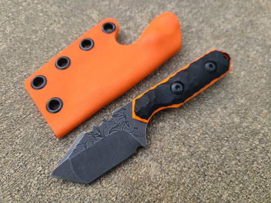 CPM 154 Mini Tanto (Black w/ Orange Glow)