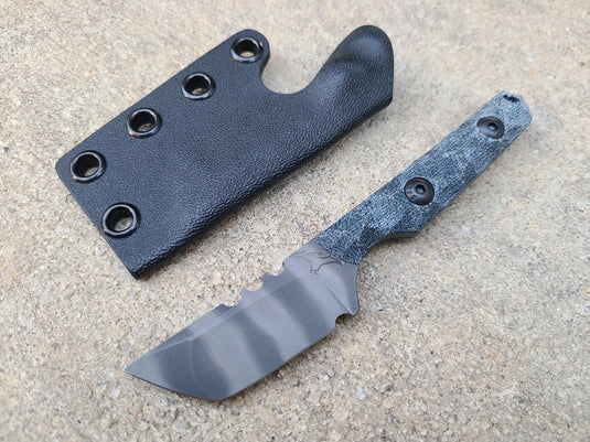 S60V Mini American Samurai V2 (Blue Canvas Micarta)