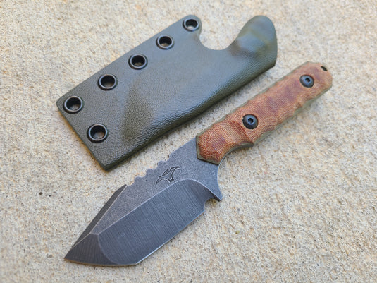CRUWEAR Mid-Sized Tanto (Natural Micarta)