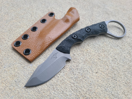 Nitro-V Ringed Scalpel (Black Micarta - Compound Ground)