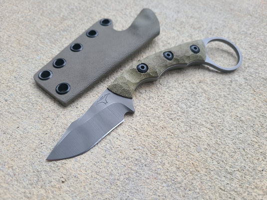 Nitro-V Ringed Scalpel (OD Green Micarta - Recurve Ghost Stripe)