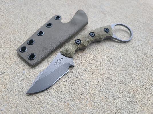 Nitro-V Ringed Scalpel (OD Green Micarta - Recurve)