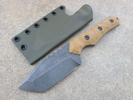 Cruwear Full Sized Tanto (FDE w/ OD Green Liners)