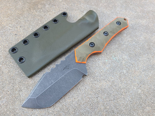 Cruwear Full Sized Tanto (OD Green w/ Orange)