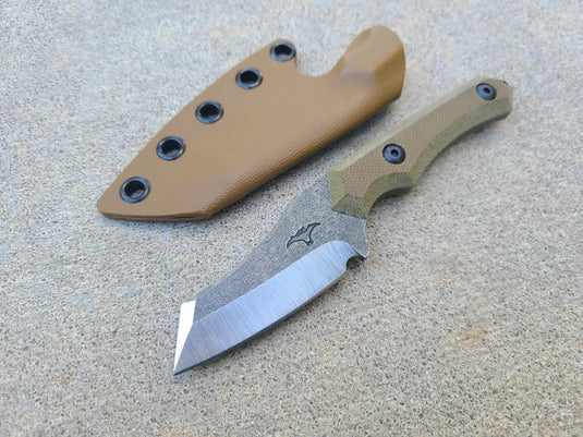 CRUWEAR Mid-Sized Unnamed (OD Green Micarta - Satin)
