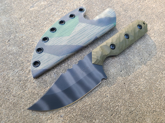 CPM S45VN Full Sized Bowie (OD Green)