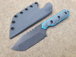 CPM S45VN Full Sized Tanto (Gray w/ Blue & Purple)