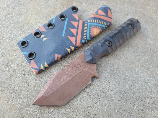 CRUWEAR Mid-Sized Tanto (Black Micarta)