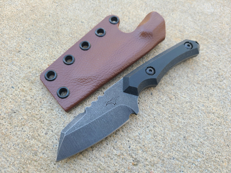 Load image into Gallery viewer, MagnaCut Mid-Sized Raptor (Black Micarta Chamfered)
