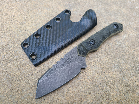 MagnaCut Mid-Sized Raptor (Black Micarta w/ OD Green)