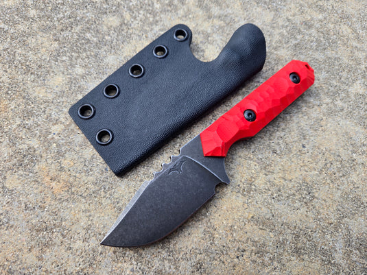 52100 Mid-Sized clip point (red)