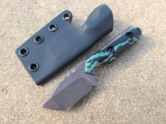 Cruwear Mini Tanto (G L Hansens Micarta Black & Blue)