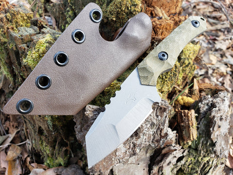 MagnaCut Mid-Sized Raptor (OD Green Micarta - Compound Ground)