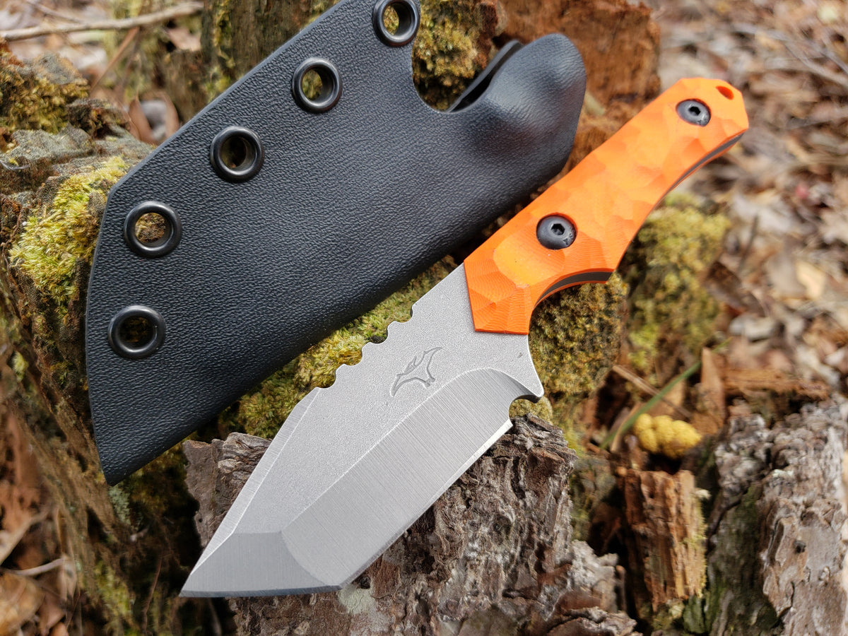 MagnaCut Mid-Sized Tanto (Hunter Orange) – Tactical Pterodactyl Knives