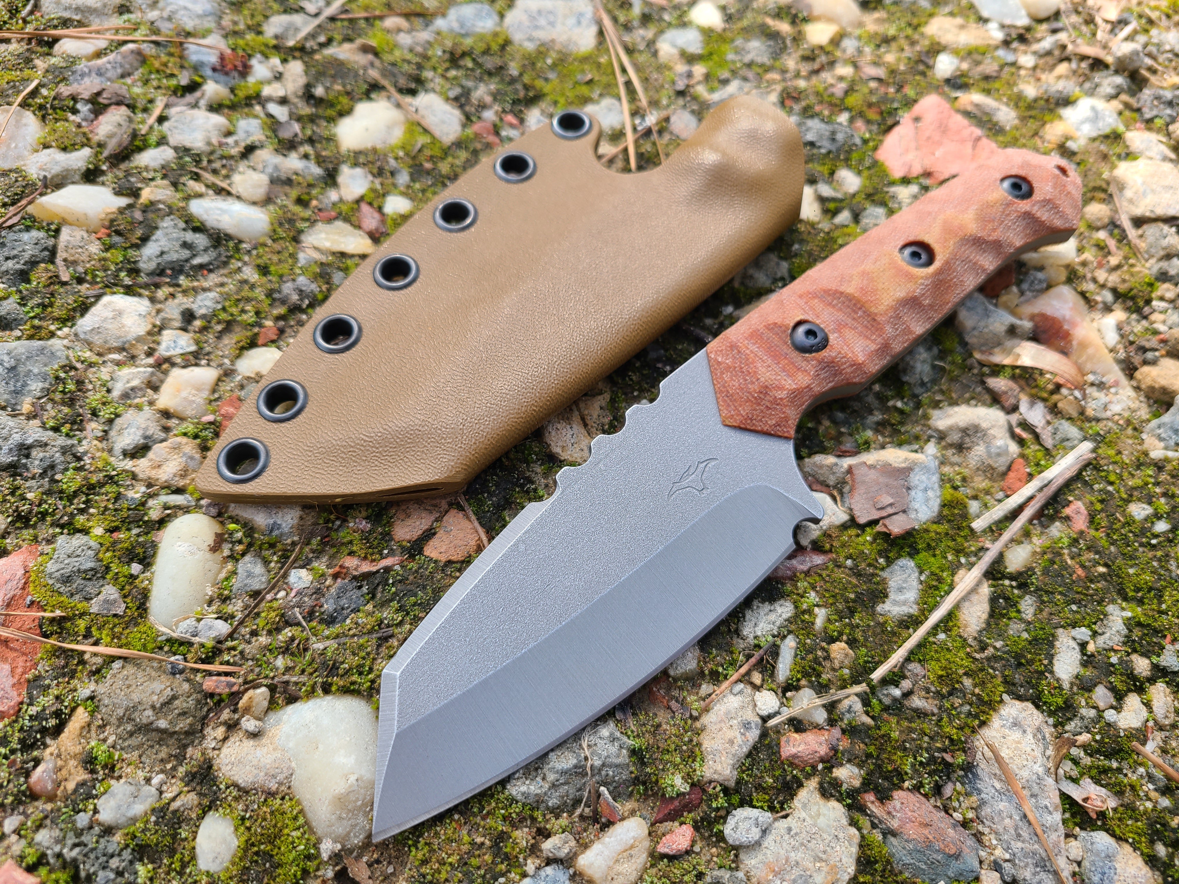 MagnaCut Full Sized Raptor (Natural Micarta) – Tactical Pterodactyl Knives